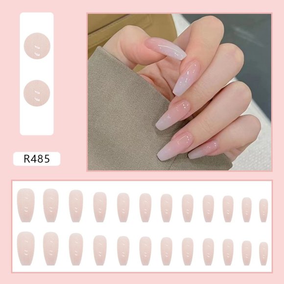 Gradient Color 24 Pieces Long Ballet Nail Fake Nail - Picture 2 of 5
